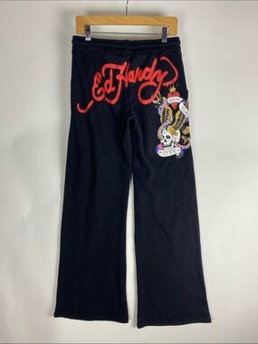 Ed Hardy New York City Skull Sweat Pants Women’s Sz Medium